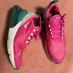Nike Women's Pink and Teal Athletic Shoes